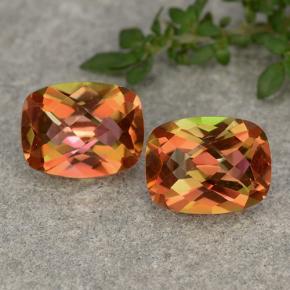 Gemas de Cuarzo Místico Multicolor natural de 3.71 ct, Corte Cojín, VVS-VS