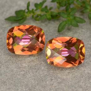Gemas de Cuarzo Místico Multicolor natural de 3.36 ct, Corte Cojín, VVS-VS