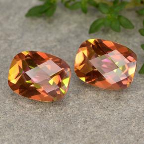 Gemas de Cuarzo Místico Multicolor natural de 3.36 ct, Corte Cojín, VVS-VS