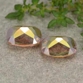 Gemas de Cuarzo Místico Multicolor natural de 3.36 ct, Corte Cojín, VVS-VS