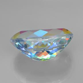 Cuarzo místico multicolor natural de 7,23 ct, corte óvalo, VVS-VS