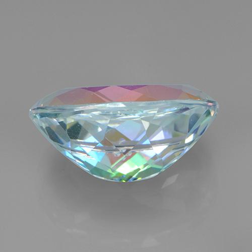 Cuarzo Místico Multicolor natural de 7.37 ct, Corte Óvalo, VVS-VS