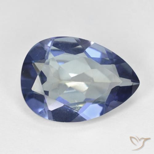 Cuarzo Místico Multicolor natural de 8.69 ct, En forma de pera, VVS-VS