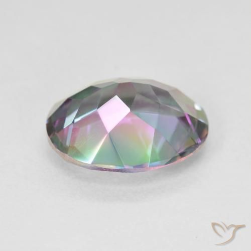 Cuarzo Místico Multicolor natural de 4.23 ct, Corte Óvalo, VVS