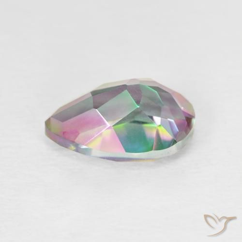 Cuarzo Místico Multicolor natural de 1.98 ct, En forma de pera, VVS-VS