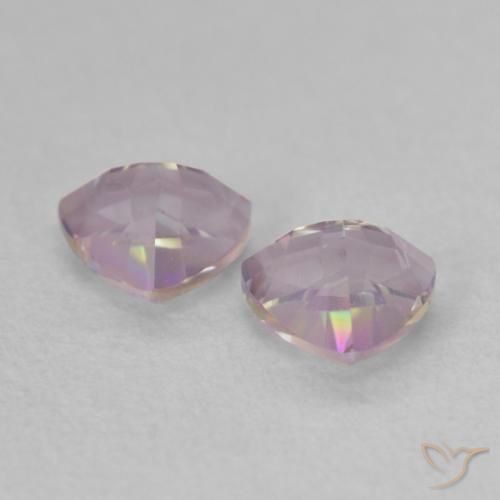 Gemas de cuarzo místico multicolor natural de 0,88 ct, trillón, VVS-VS