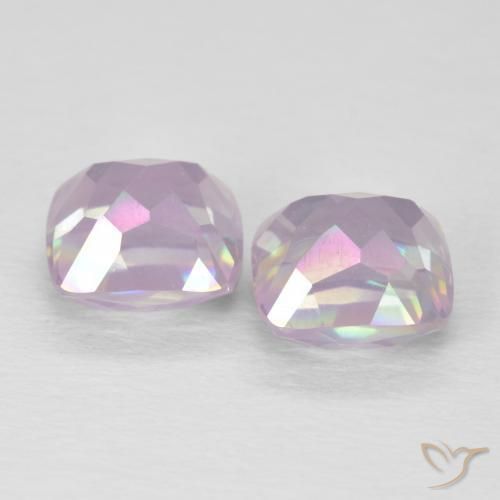 Gemas de Cuarzo Místico Multicolor natural de 3.22 ct, Corte Cojín, VVS