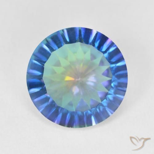 5.08ct Natural Multicolor Cuarzo Místico, Redondo, VVS-VS