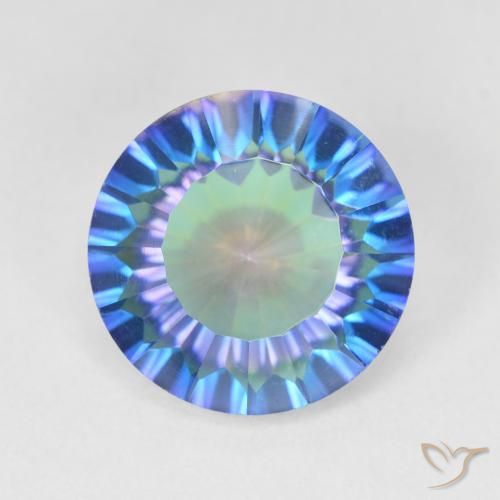 5.29ct Natural Multicolor Cuarzo Místico, Redondo, VVS-VS