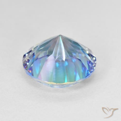 Cuarzo Místico Multicolor natural de 5.12 ct, Redondo, VVS-VS