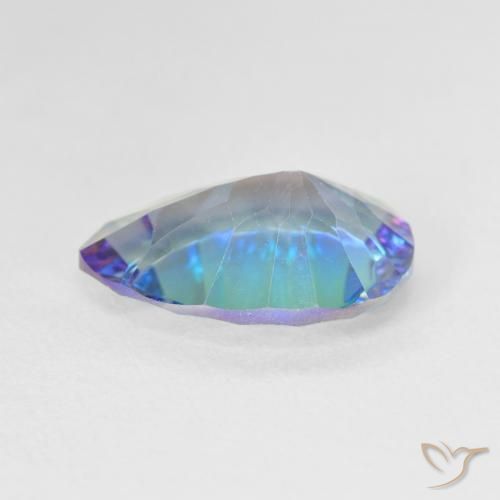 Cuarzo Místico Multicolor natural de 4.36 ct, En forma de pera, VVS-VS