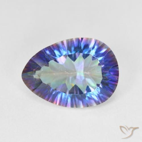 4.78ct Natural Multicolor Cuarzo Místico, En forma de pera, VS