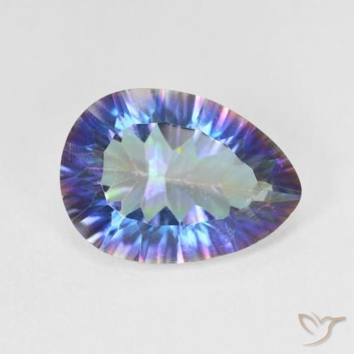 Cuarzo Místico Multicolor natural de 4.78 ct, En forma de pera, VS
