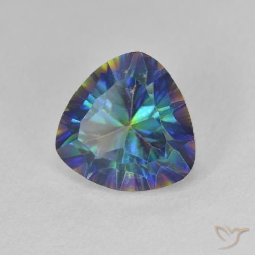 Cuarzo Místico Azul multicolor natural de 3.50 ct, Trillón, VS