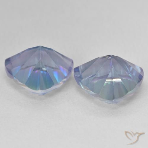 Gemas de Cuarzo Místico Azul multicolor natural de 6.07 ct, Trillón, VVS-VS