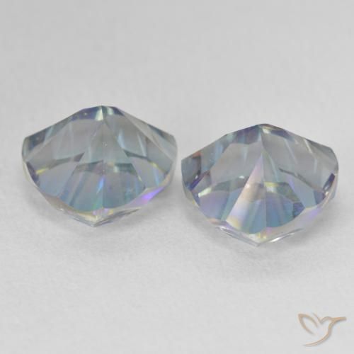 Gemas de Cuarzo Místico Azul multicolor natural de 5.19 ct, Trillón, VVS-VS