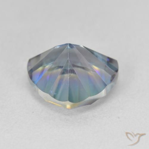 Cuarzo Místico Azul multicolor natural de 3.10 ct, Trillón, VVS-VS