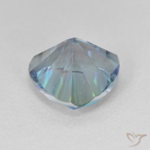 Cuarzo Místico Azul multicolor natural de 2.97 ct, Trillón, VVS-VS