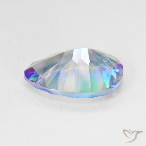 Cuarzo Místico Multicolor natural de 4.94 ct, En forma de pera, VS