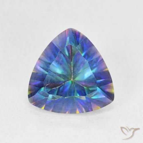 2.22ct Natural Azul multicolor Cuarzo Místico, Trillón, VS