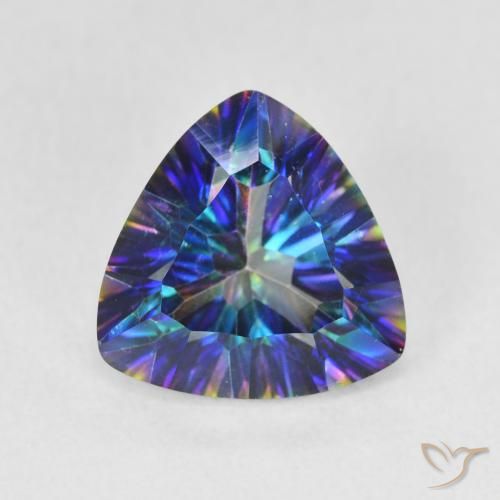3.01ct Natural Azul multicolor Cuarzo Místico, Trillón, VS