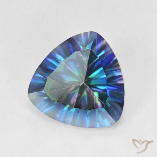 Cuarzo Místico Azul multicolor natural de 2.85 ct, Trillón, VS