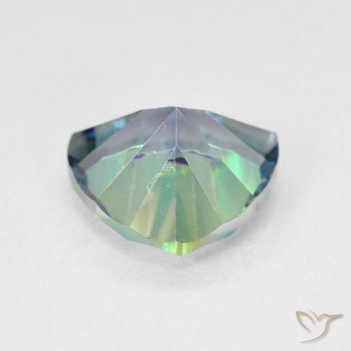 Cuarzo Místico Azul multicolor natural de 2.85 ct, Trillón, VS