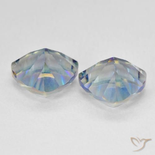 Gemas de cuarzo místico multicolor natural de 4,63 ct, trillón, VS