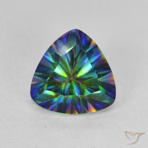 1.14ct Natural Multicolor Cuarzo Místico, Trillón, VVS-VS