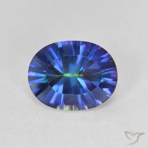 1.75ct Natural Multicolor Cuarzo Místico, Ovalada, VVS-VS