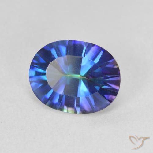 Cuarzo Místico Multicolor natural de 1.75 ct, Ovalada, VVS-VS