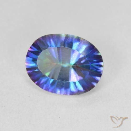 Cuarzo Místico Multicolor natural de 1.72 ct, Ovalada, VVS-VS