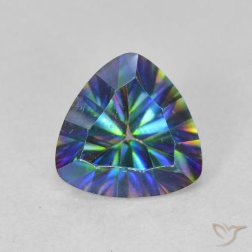 1.02ct Natural Multicolor Cuarzo Místico, Trillón, VS