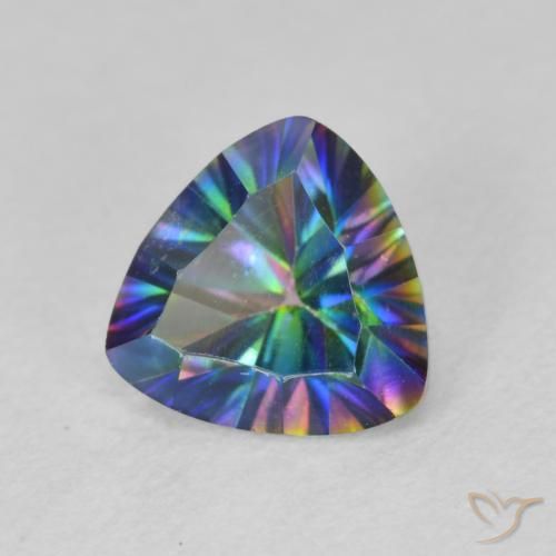 Cuarzo Místico Multicolor natural de 1.02 ct, Trillón, VS