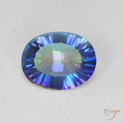 1.62ct Natural Multicolor Cuarzo Místico, Ovalada, VS
