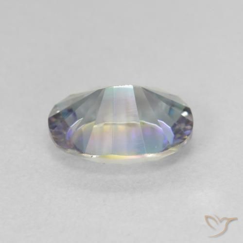 Cuarzo Místico Multicolor natural de 1.66 ct, Ovalada, VVS-VS