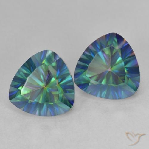 Gemas de Cuarzo Místico Multicolor natural de 3.91 ct, Trillón, VS