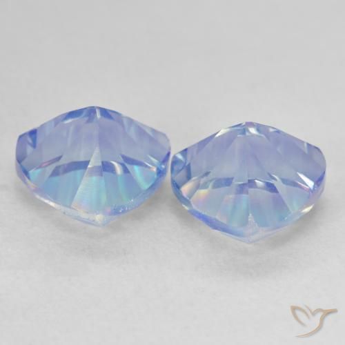 Gemas de Cuarzo Místico Multicolor natural de 3.71 ct, Trillón, VVS-VS