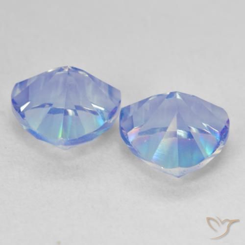 Gemas de cuarzo místico multicolor natural de 3,64 ct, trillón, VVS-VS