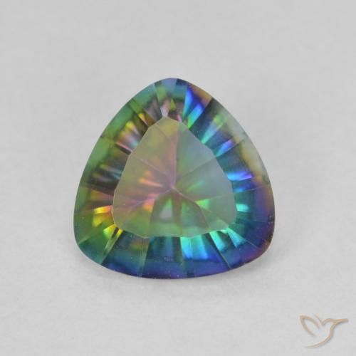 1.26ct Natural Multicolor Cuarzo Místico, Trillón, VVS-VS