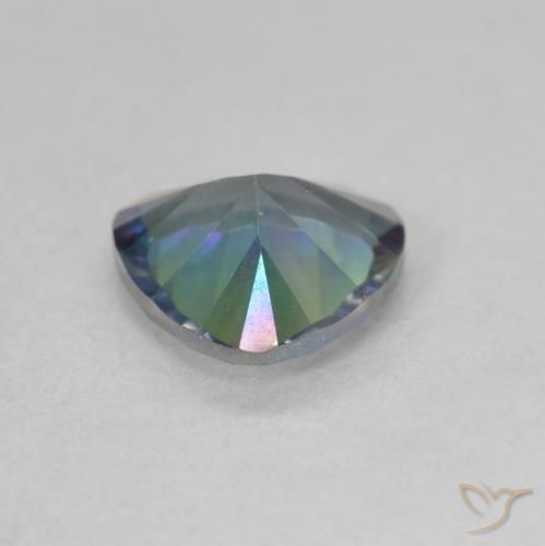 Cuarzo Místico Multicolor natural de 1.26 ct, Trillón, VVS-VS
