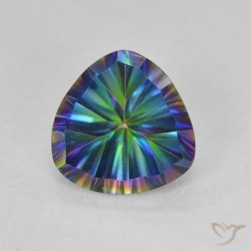 1.59ct Natural Multicolor Cuarzo Místico, Trillón, VVS-VS