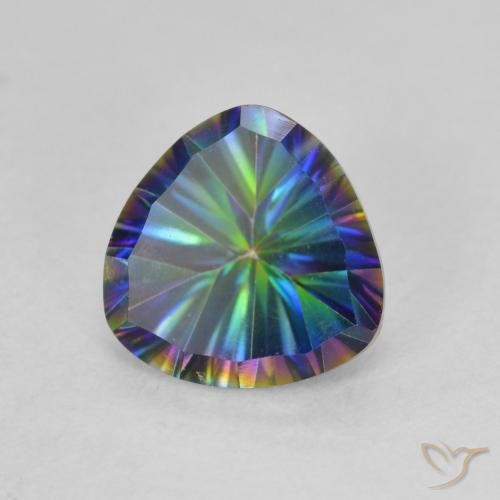 Cuarzo Místico Multicolor natural de 1.59 ct, Trillón, VVS-VS