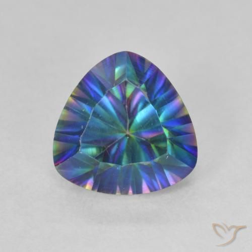 1.87ct Natural Multicolor Cuarzo Místico, Trillón, VVS-VS