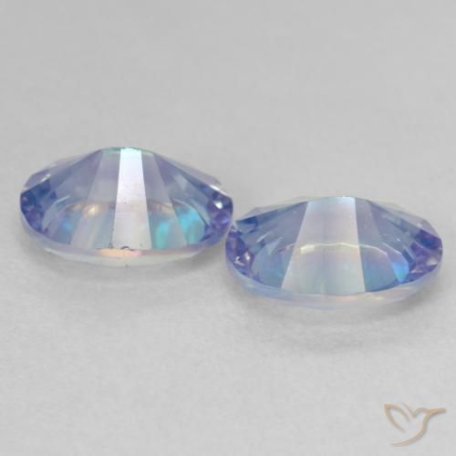 Gemas de Cuarzo Místico Multicolor natural de 3.39 ct, Ovalada, VVS-VS
