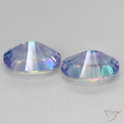 Gemas de Cuarzo Místico Multicolor natural de 3.50 ct, Ovalada, VVS-VS