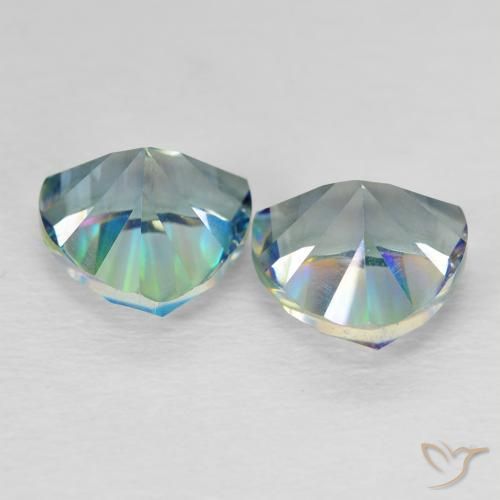 Gemas de Cuarzo Místico Multicolor natural de 3.78 ct, Trillón, VVS-VS