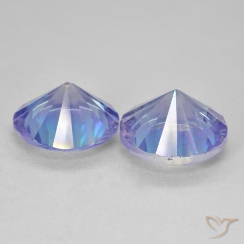 Gemas de Cuarzo Místico Multicolor natural de 6.19 ct, Redondo, VVS