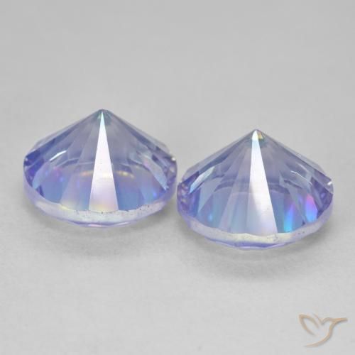 Gemas de Cuarzo Místico Multicolor natural de 7.42 ct, Redondo, VVS