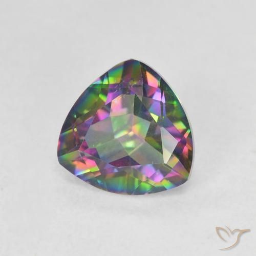 Cuarzo Místico Multicolor natural de 1.11 ct, Trillón, VVS